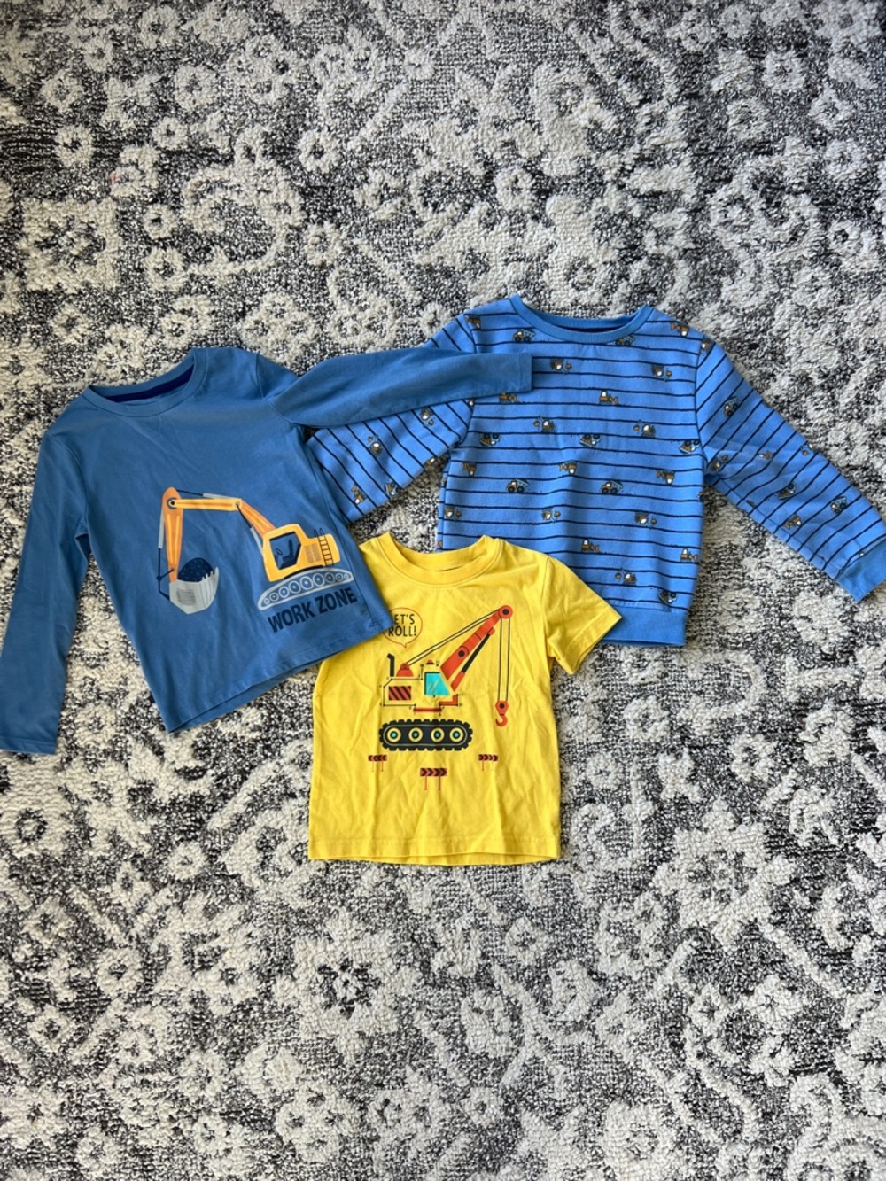 jumping beans Blue and Yellow Construction Tee Set